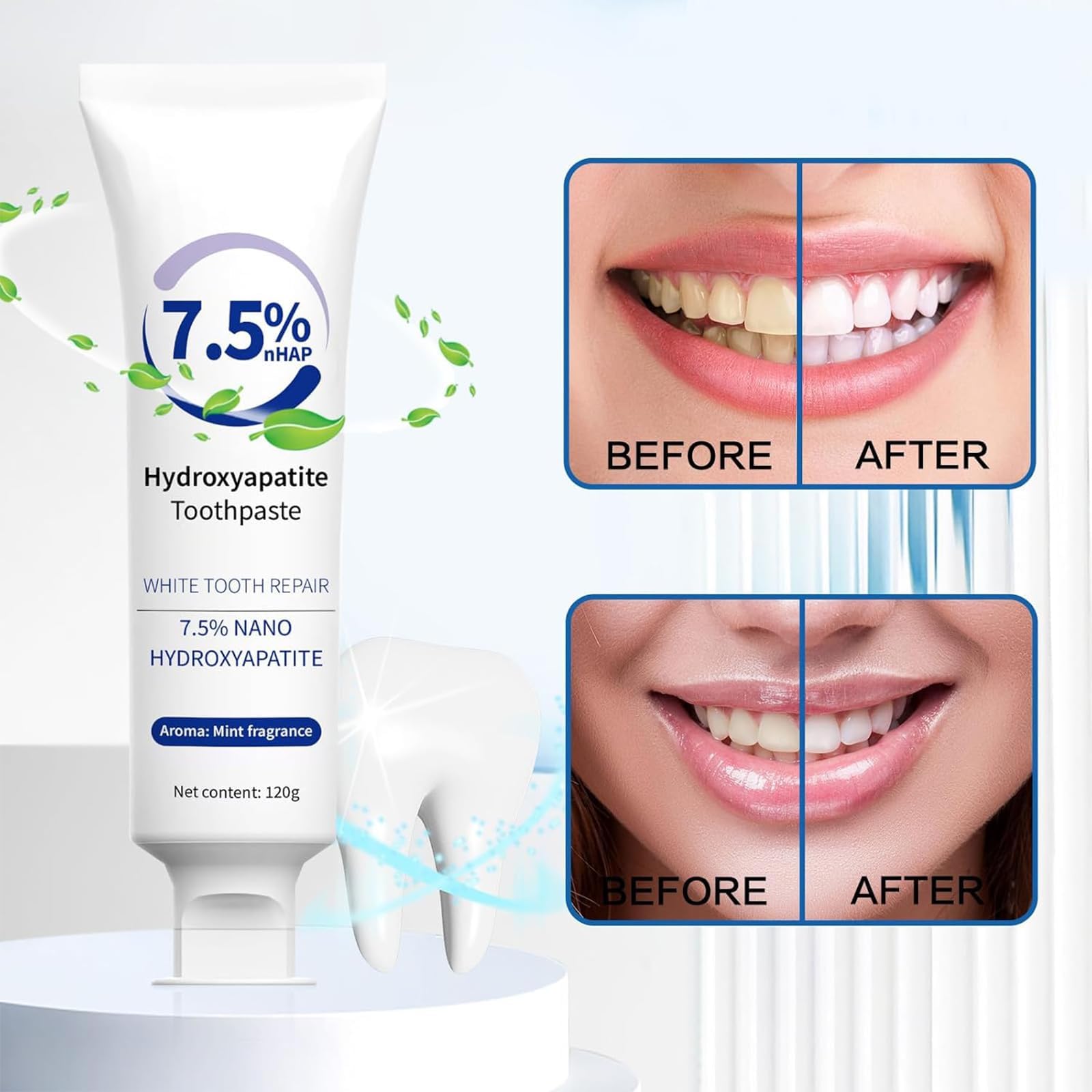 Fluoride-free enamel protection label