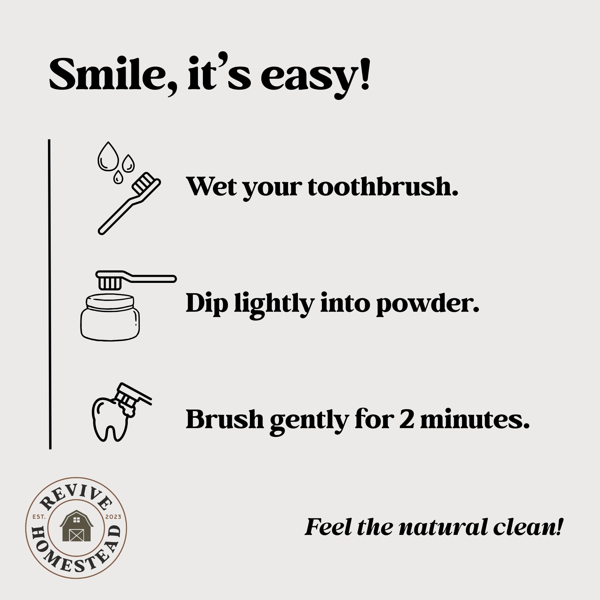 Fluoride-free toothpaste powder packaging
