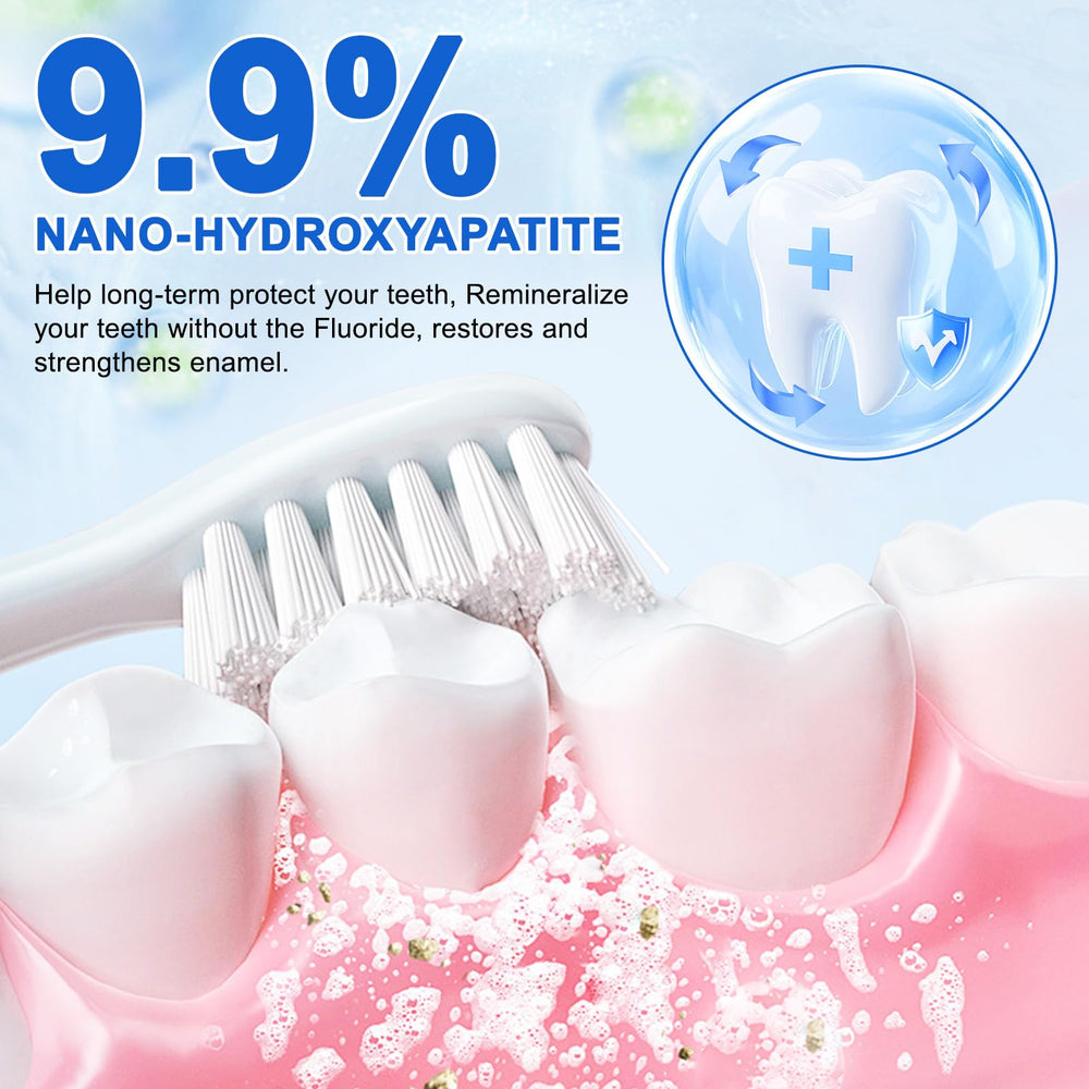 Fluoride-free toothpaste with peppermint flavor