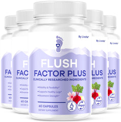Flush Factor Plus bottle with label visible