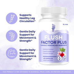 Flush Factor Plus bottle back label