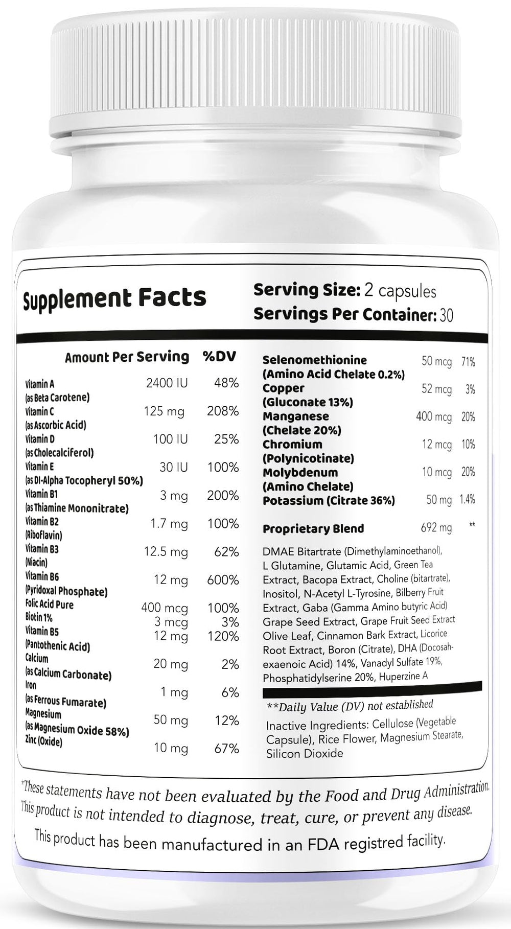 Flush Factor Plus packaging with 60 capsules