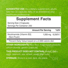 Flush-free Niacin (Nicotinamide) 1000mg capsule