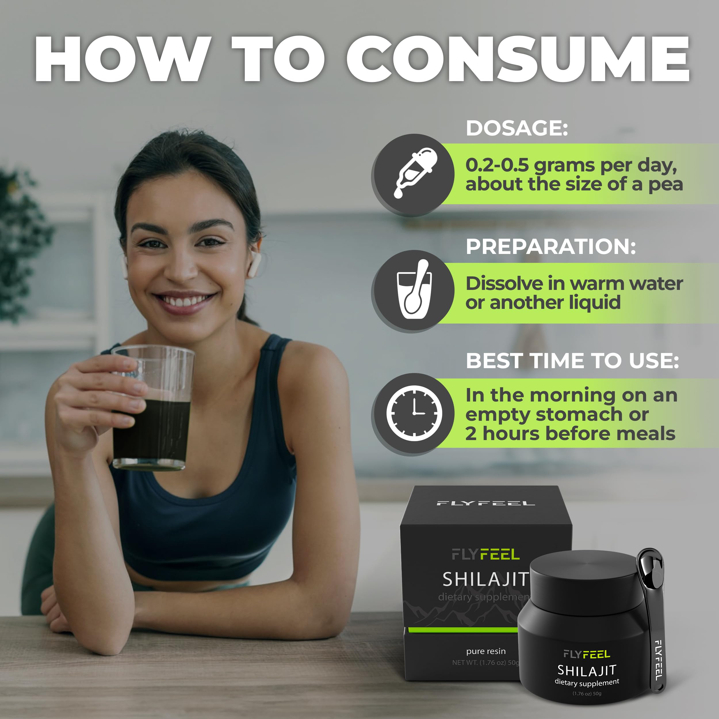 Serving idea for FlyFeel Shilajit Resin