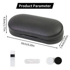 Inside view showing eyeglasses storage compartment