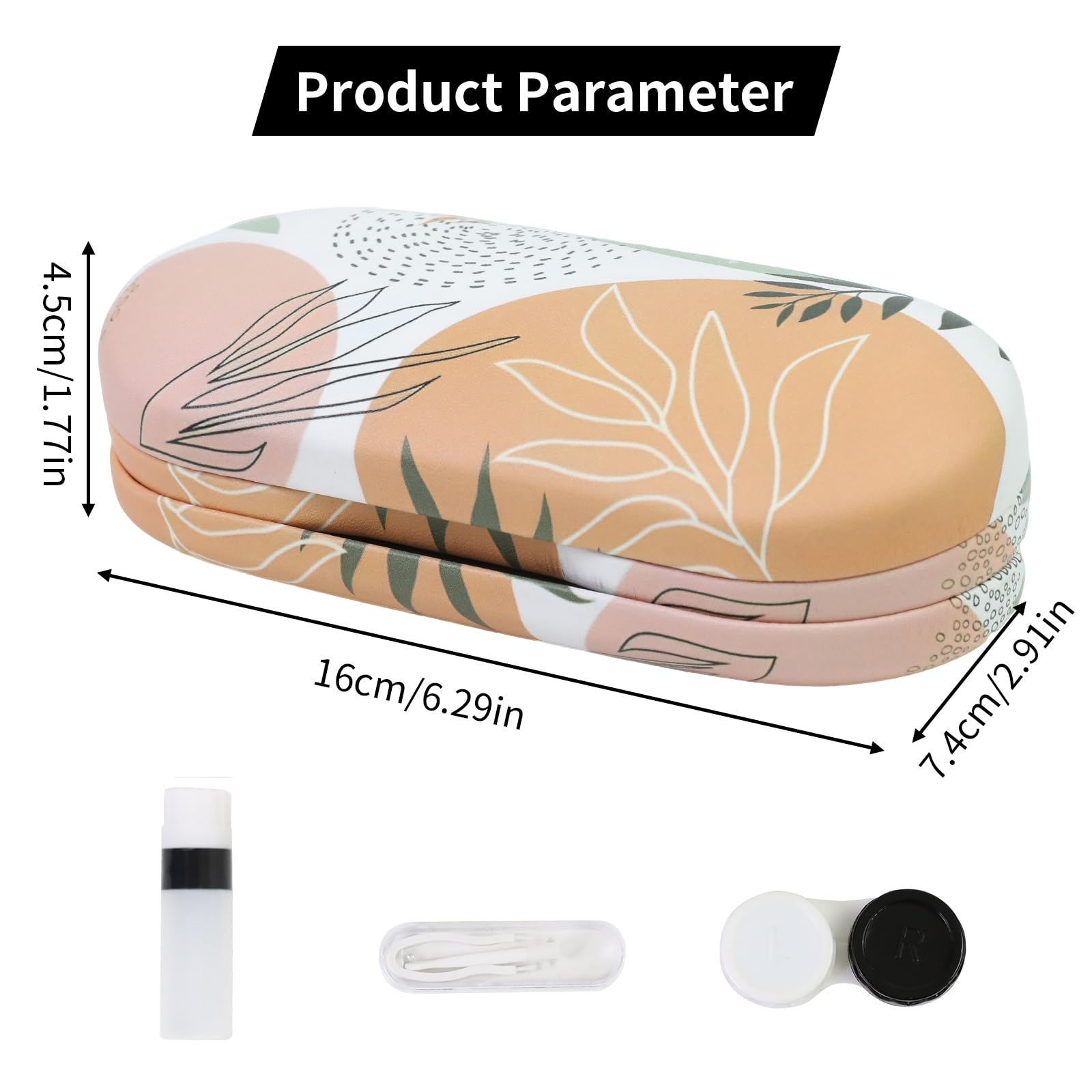 Open FlyingMage case showing dual storage for glasses and contact lenses