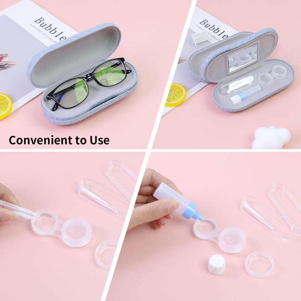 Includes contact lens accessories: lens box, solution bottle, remover, tweezer