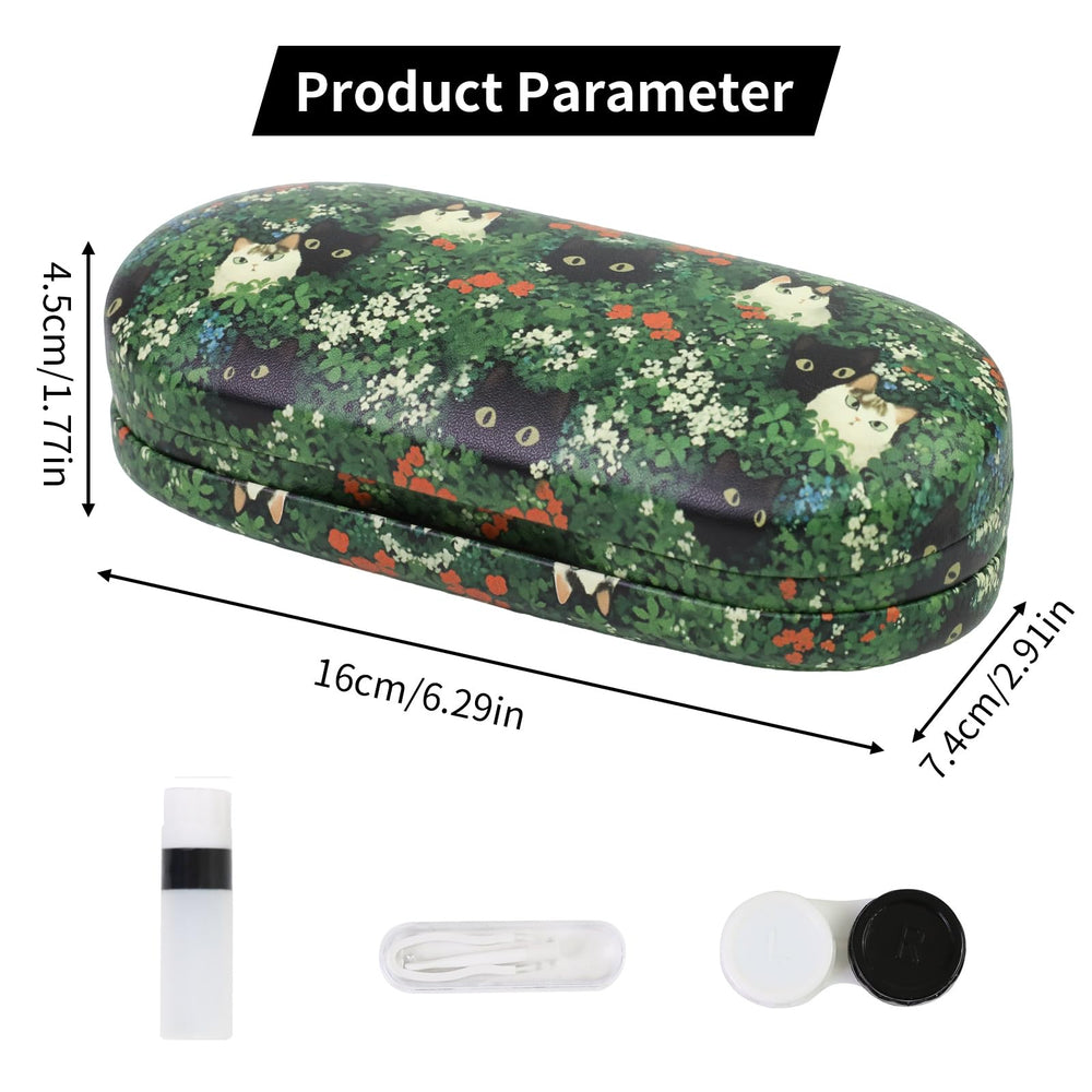 Opened FlyingMage case showing dual compartments for glasses and contact lenses