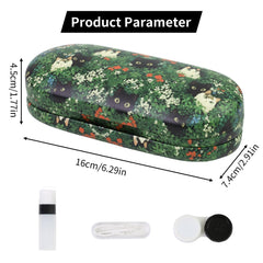 Opened FlyingMage case showing dual compartments for glasses and contact lenses