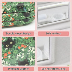 Sturdy double-sided PU leather exterior for glasses and lenses protection