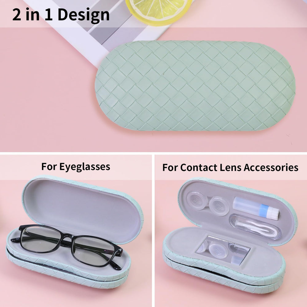 Sturdy double-sided PU leather hard shell exterior in green color