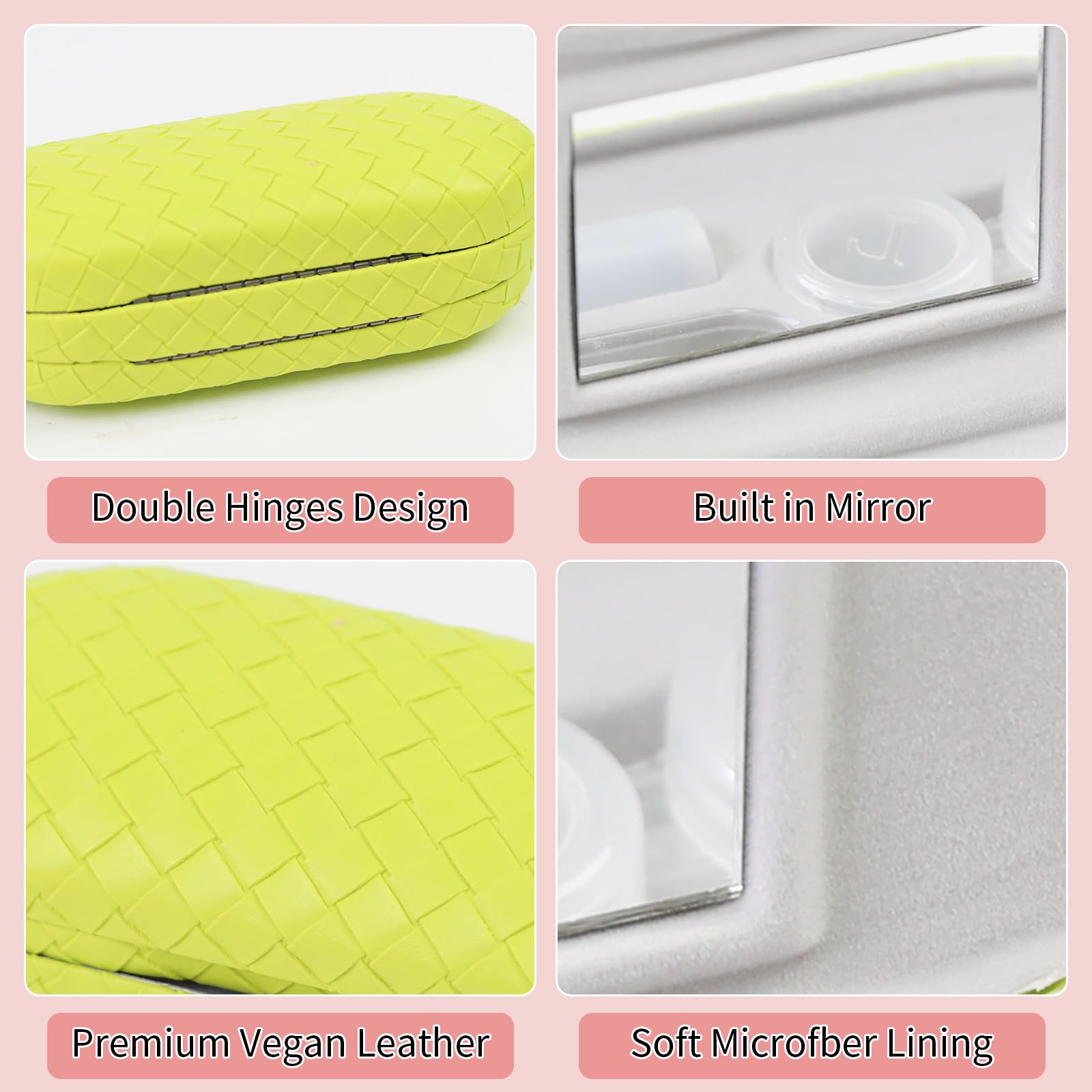 Sturdy exterior with hinge and compact travel size in Lime