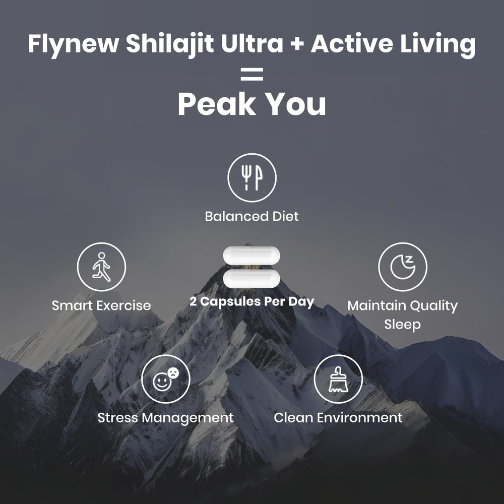 Shilajit capsules with plant extracts background