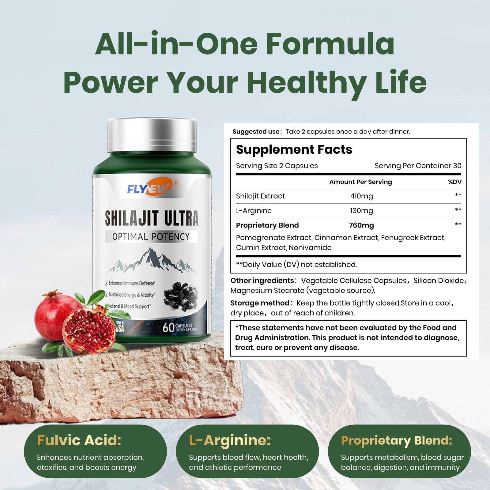 Usage guidance: two capsules after dinner