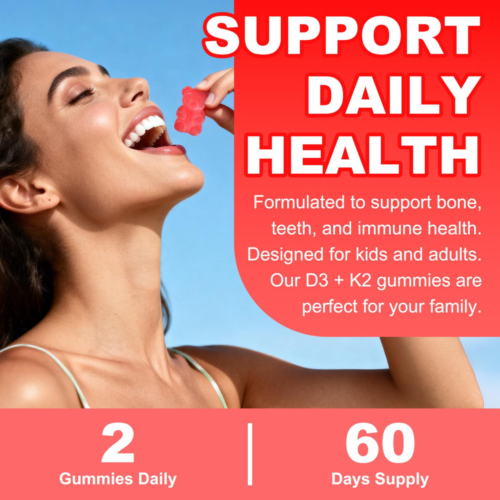 Travel-friendly Flyrocer D3 K2 Gummies packaging on shelf