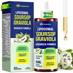 Foabulum Soursop Bitters Liquid bottle displaying 80 days supply