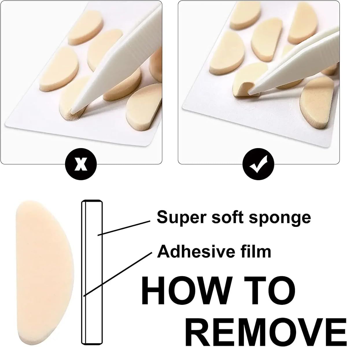 Easy application of foam nose pads on glasses