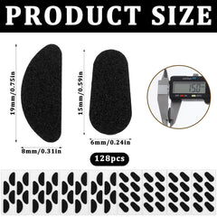 Close-up of foam nose pads for glasses in black