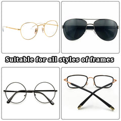 Stick-on foam nose pads on plastic frame