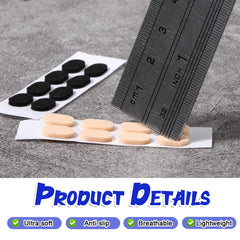 Nose pads in nude color placed on eyeglasses frame