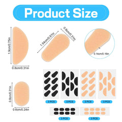 Close-up of teardrop foam eyeglass nose pads