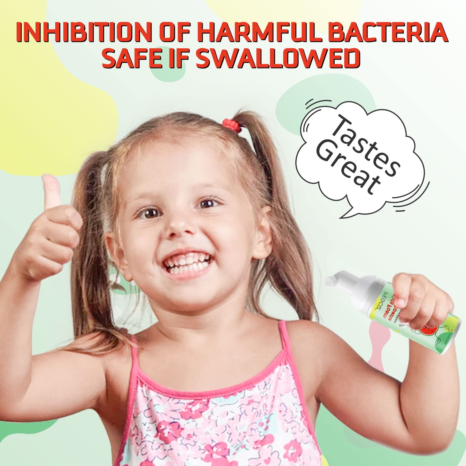 3-pack display showing three fruit-flavored kid toothpastes