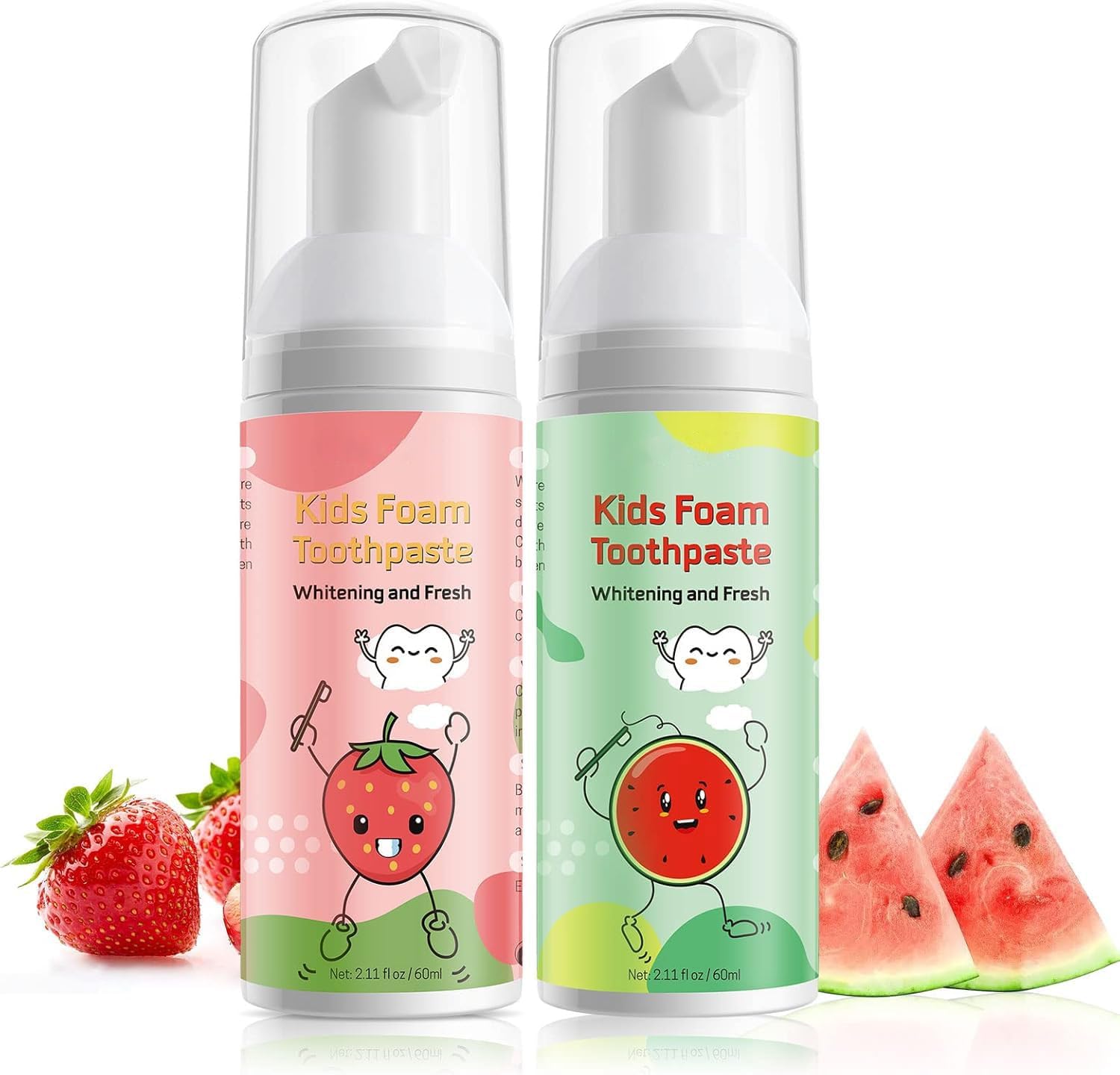 Packaging front showing strawberry and watermelon flavors