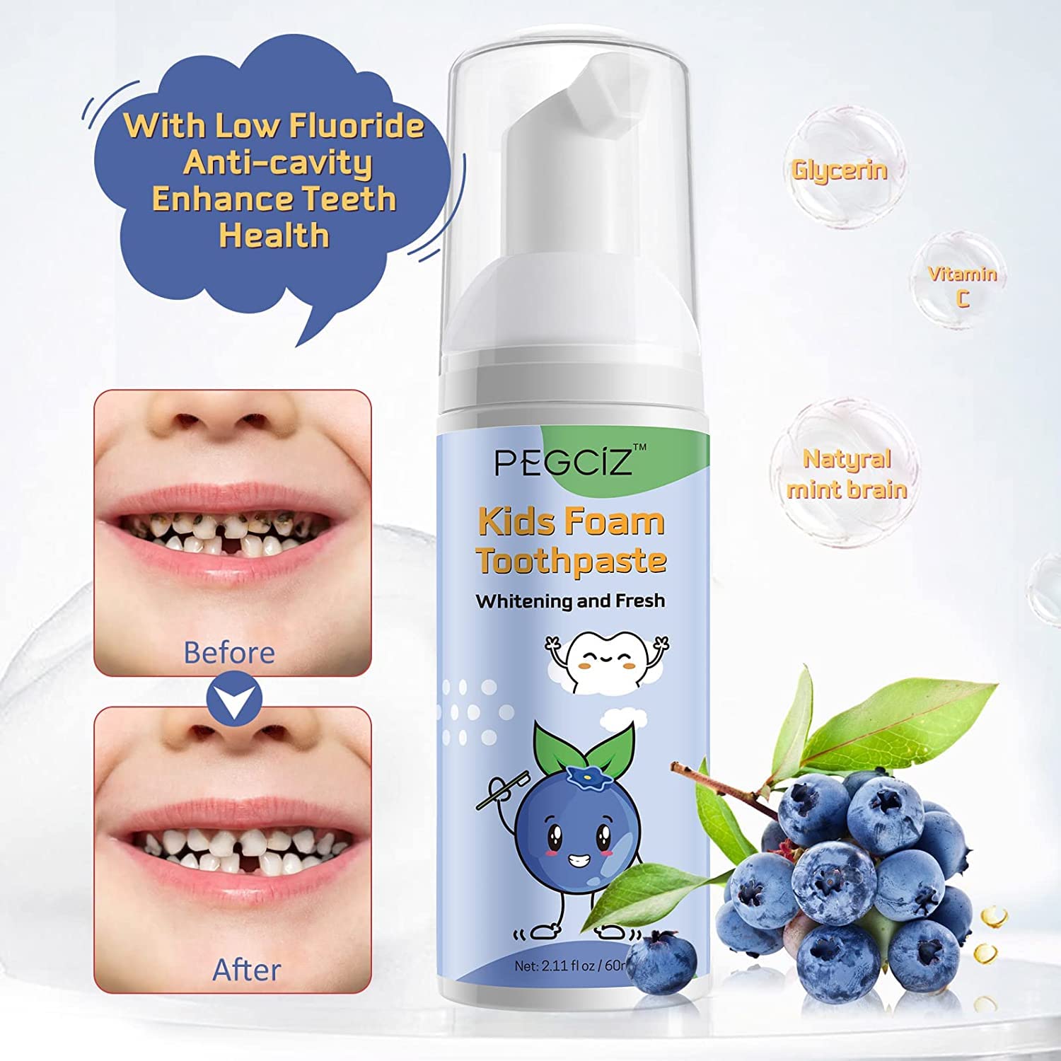 Low fluoride formula toothpaste suitable for children's teeth
