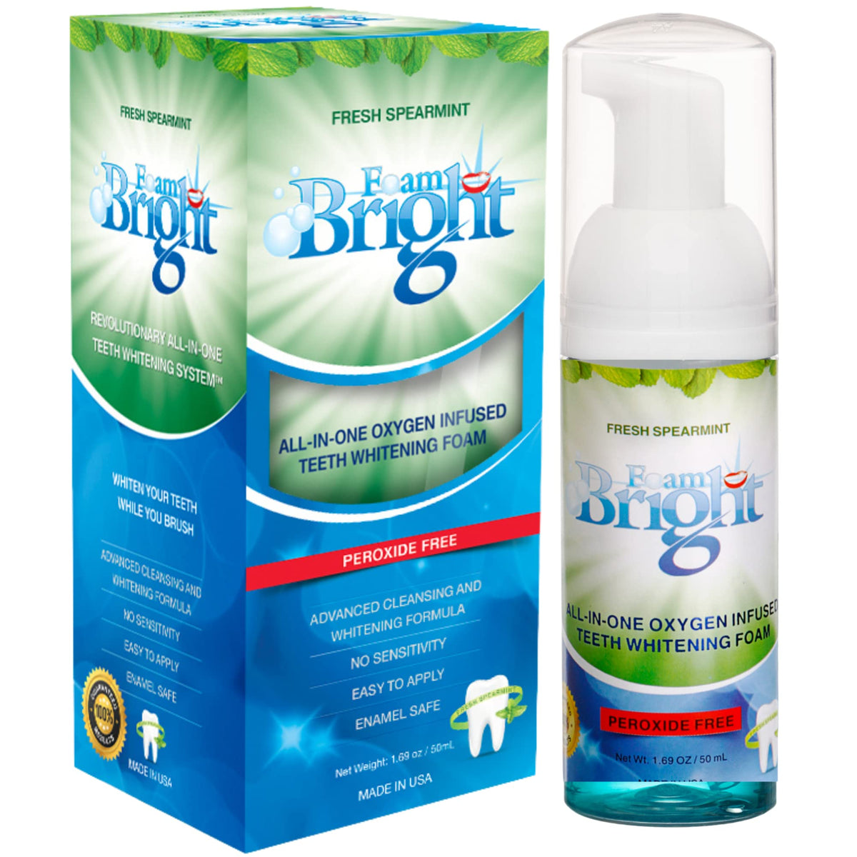 FoamBright Aligner and Retainer Cleaner Foam for clear retainers and braces
