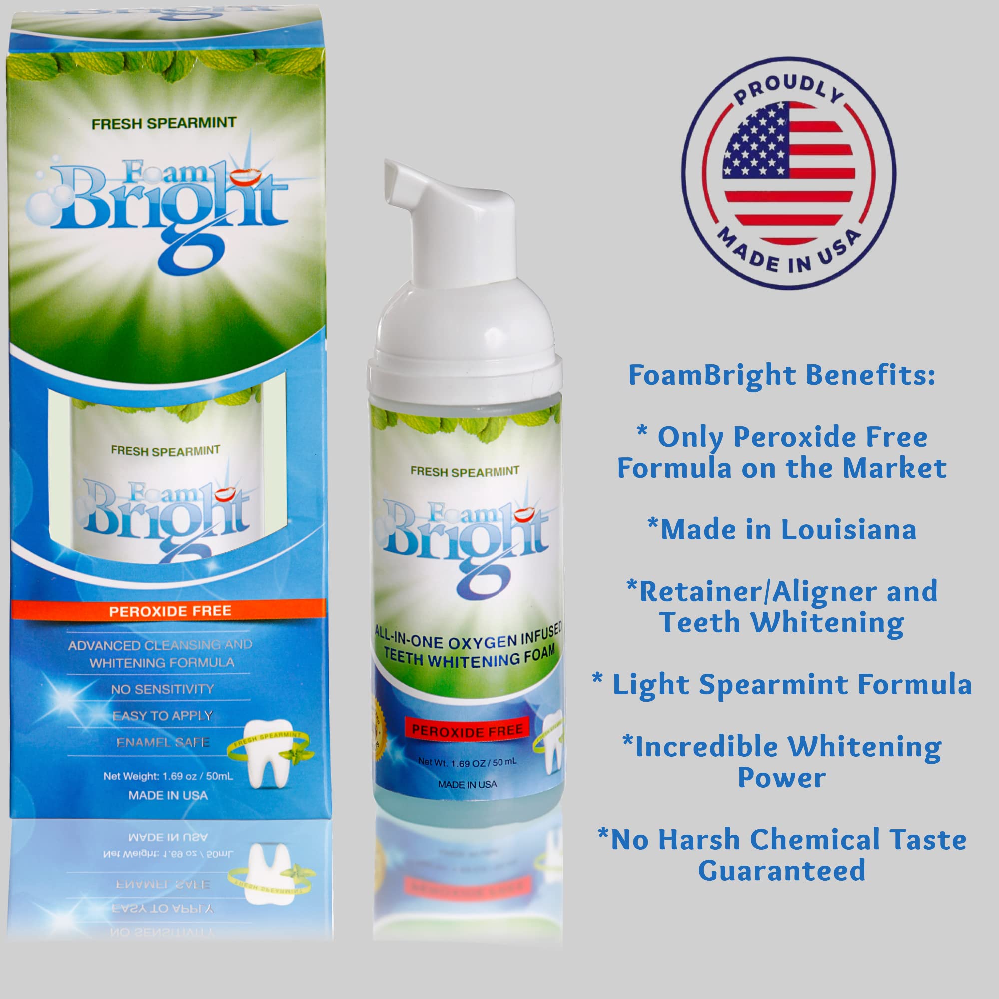 FoamBright denture cleaning foam