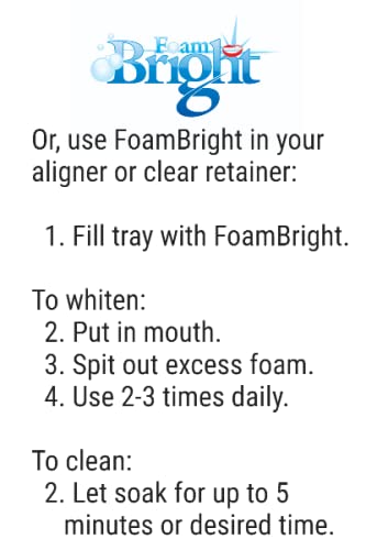 FoamBright cleaning foam used on mouth guards, night guards, and braces