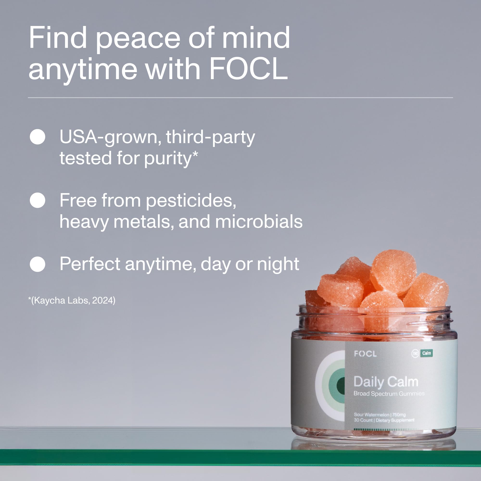 Nutrition detail showing 25 mg per gummy