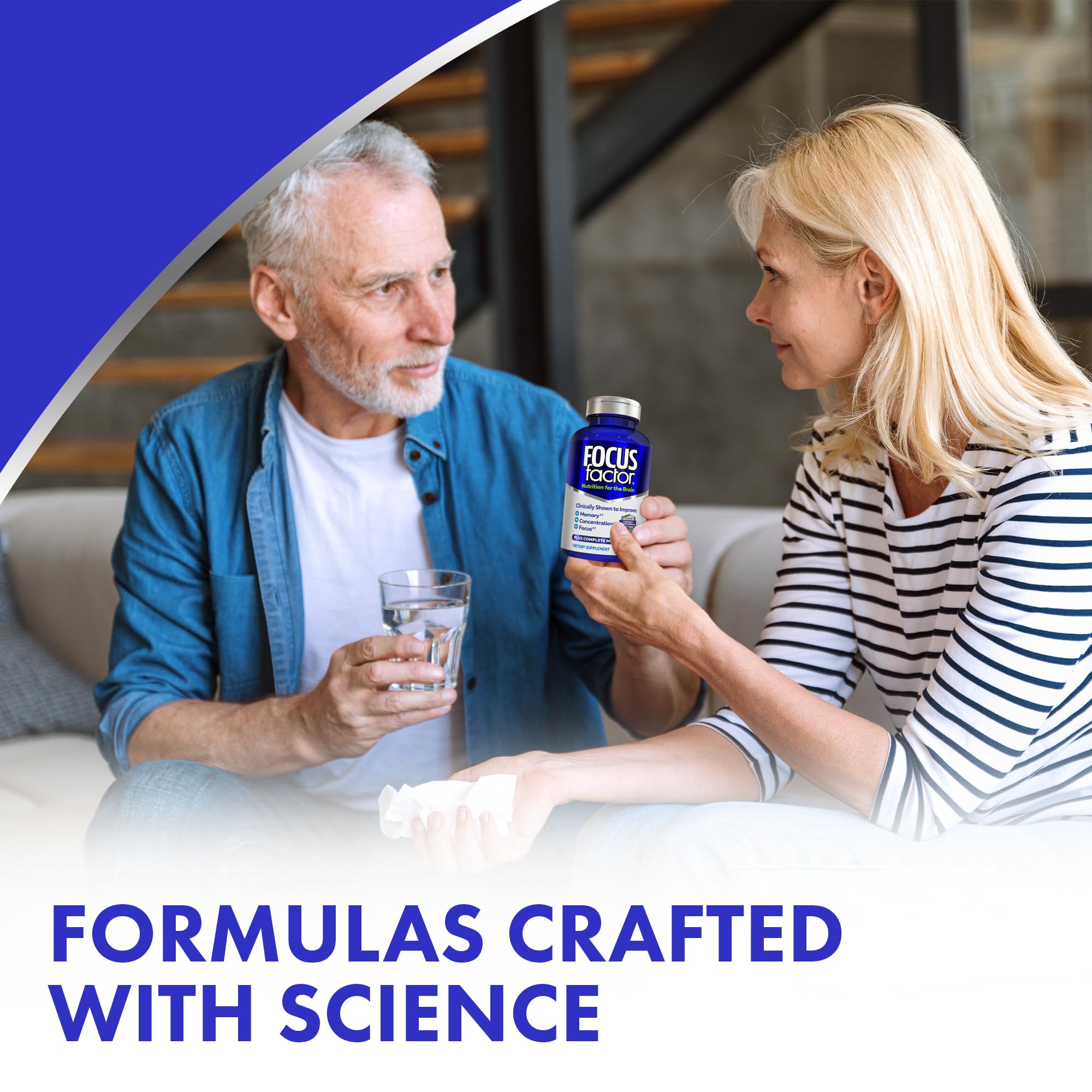 Pack of two Focus Factor 150-count bottles
