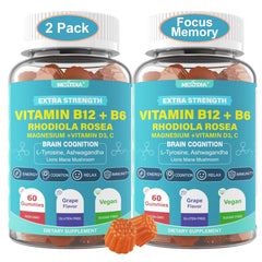Front view of Focus Memory & Energy Gummies bottle