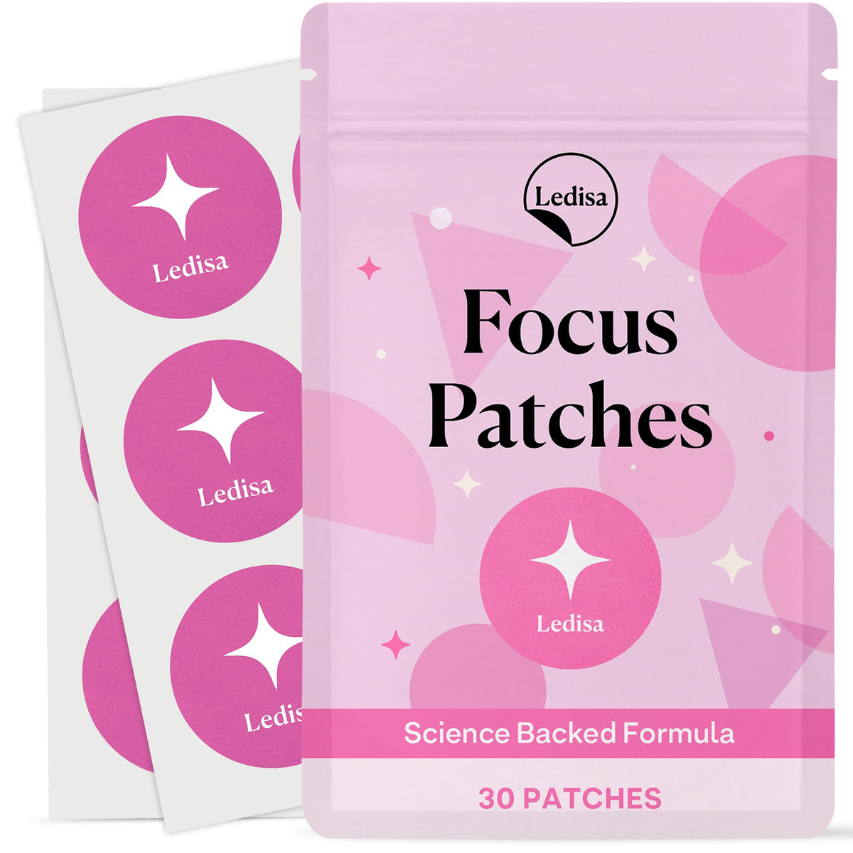 Front view of Focus Patches pack (30 patches).