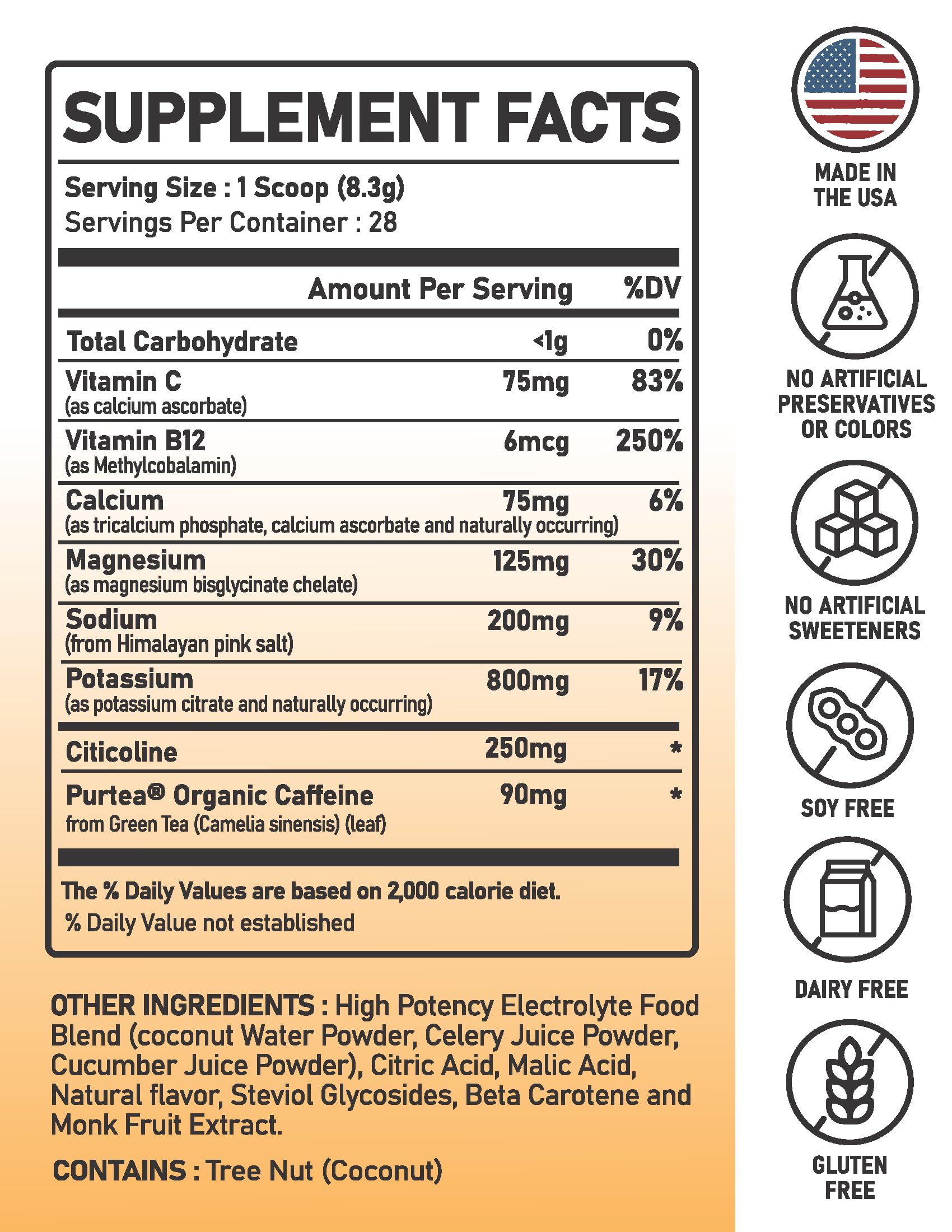 Close-up of Focus+ electrolyte powder with minerals