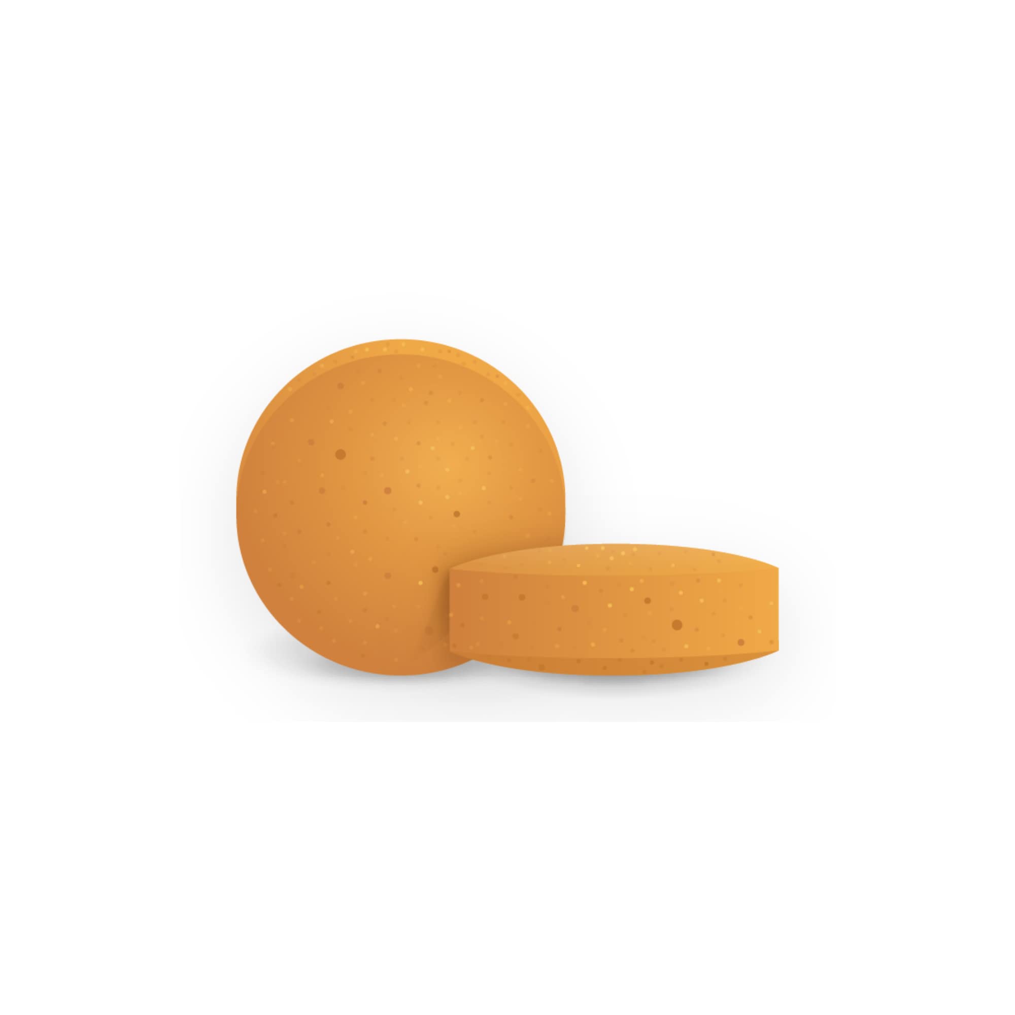 Close-up of citrus-flavored AREDS2 chewable tablet