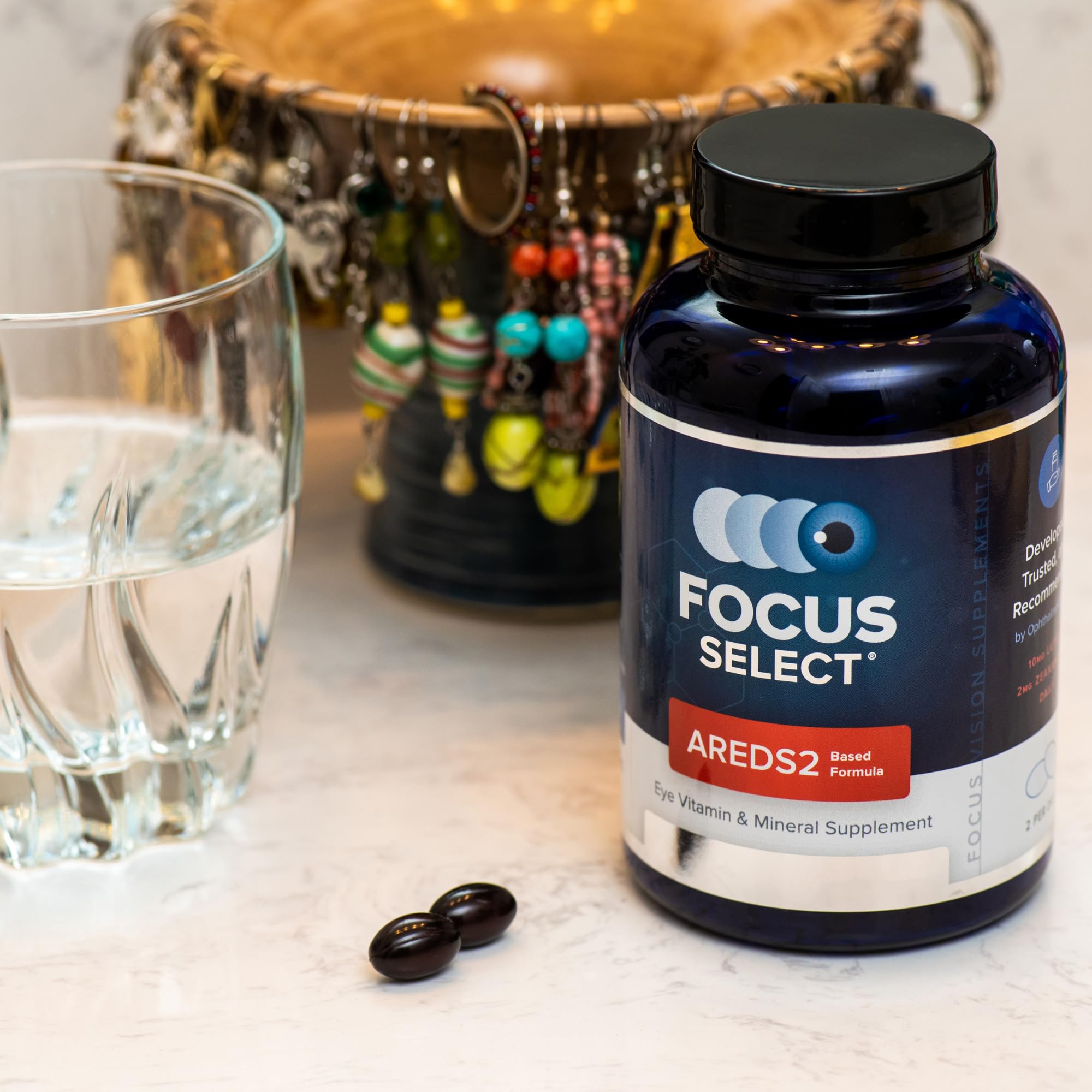 Usage directions for Focus Select AREDS2 Based eye vitamin
