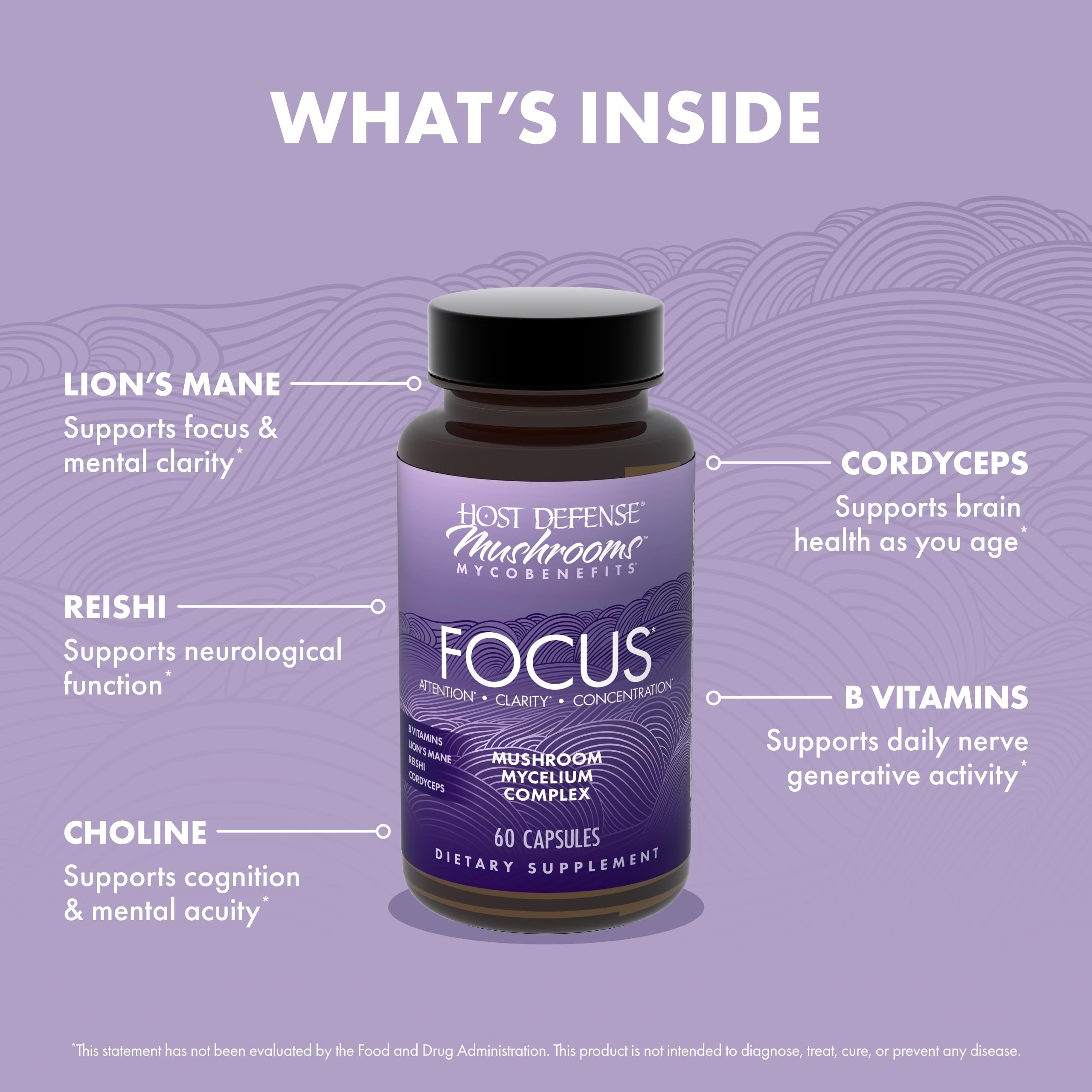 Dosage instructions graphic for Focus capsules
