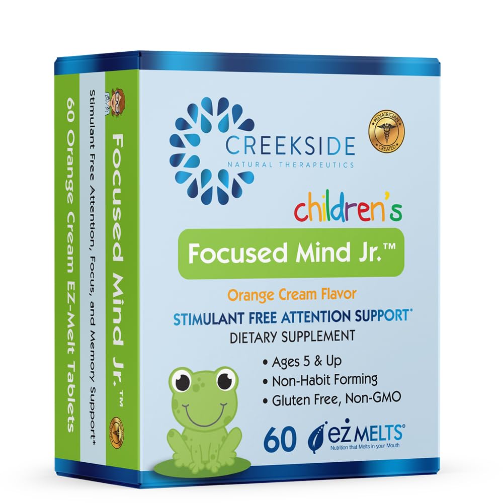 Focused Mind Jr. bottle front label on white background