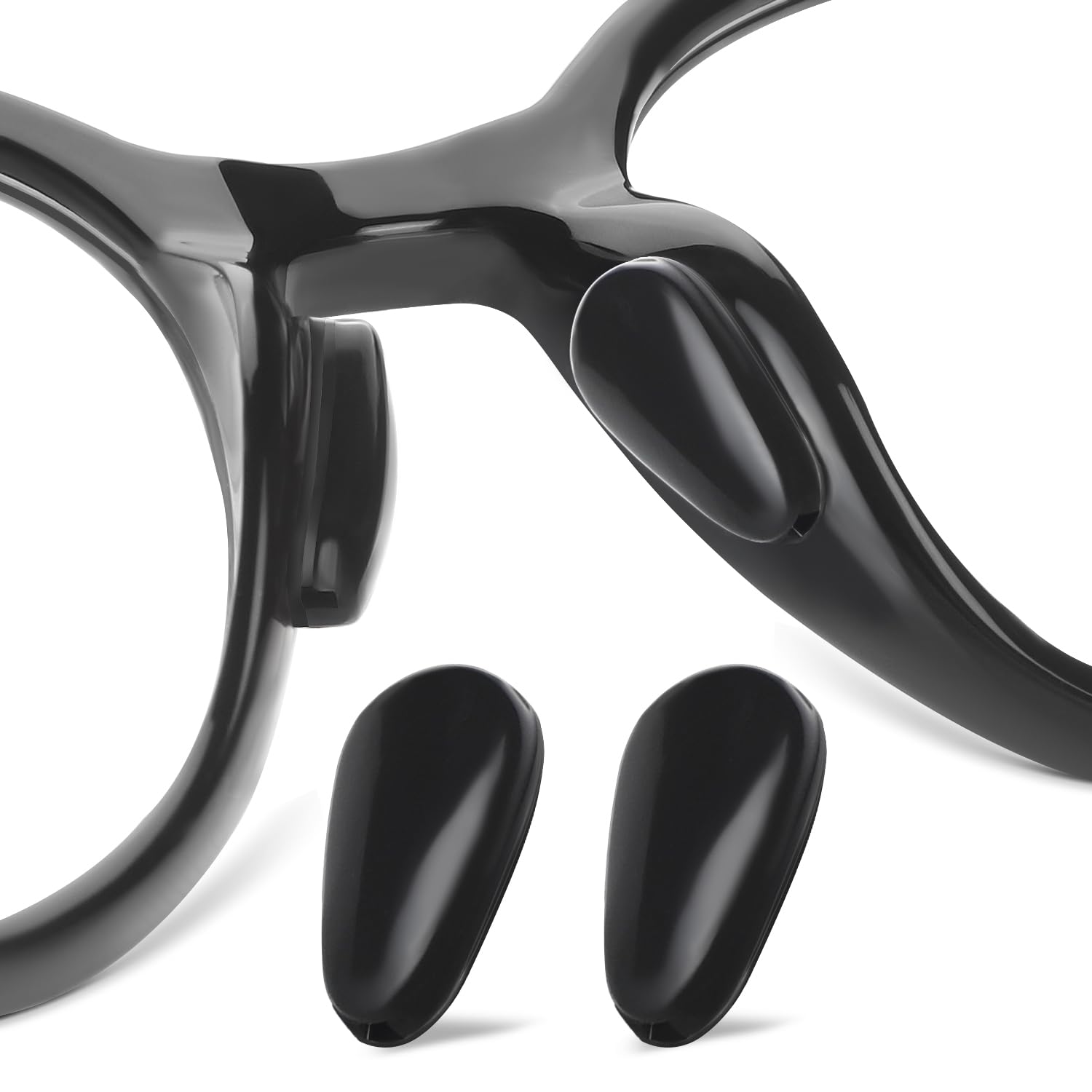 FOFALY teardrop silicone nose pads set of 5 in black