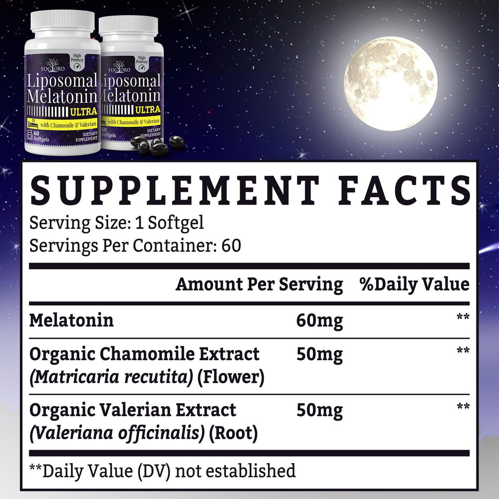 Two Fogoro Melatonin bottles in package