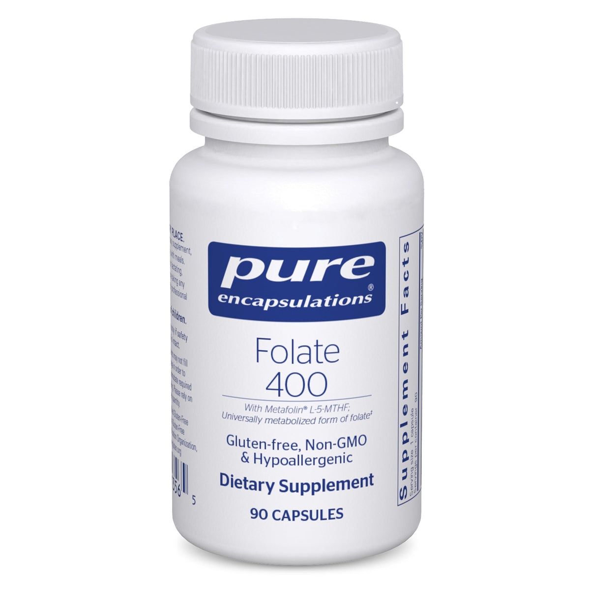 Pure Encapsulations Folate 400 bottle and label