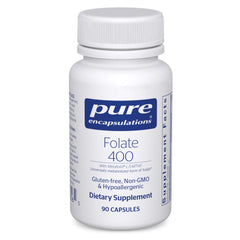 Pure Encapsulations Folate 400 bottle and label