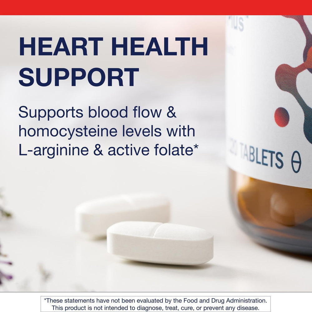 Folate 665 mcg DFE as calcium L-5-MTHF in Arginine Plus
