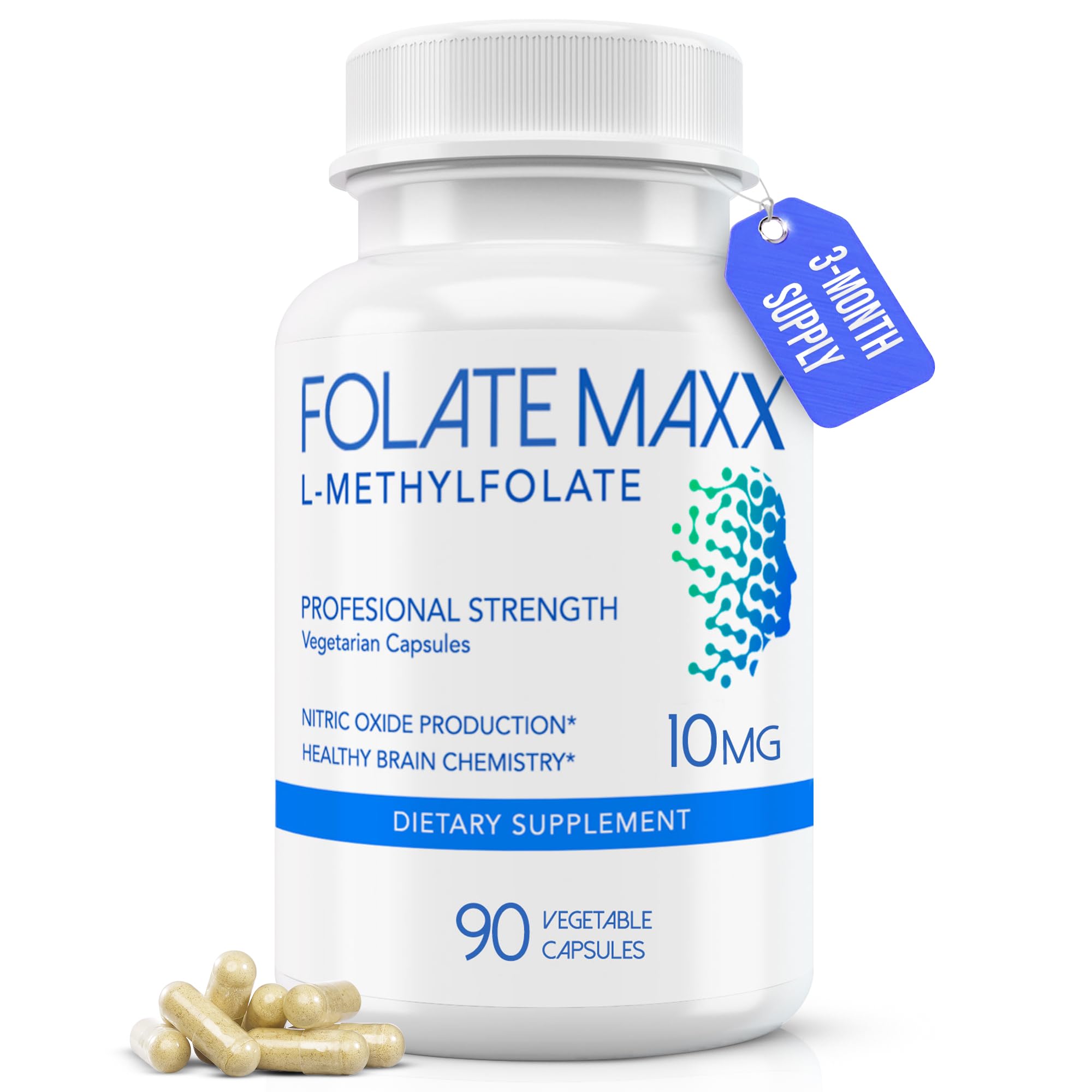 FolateMaxx 10mg L-Methylfolate bottle
