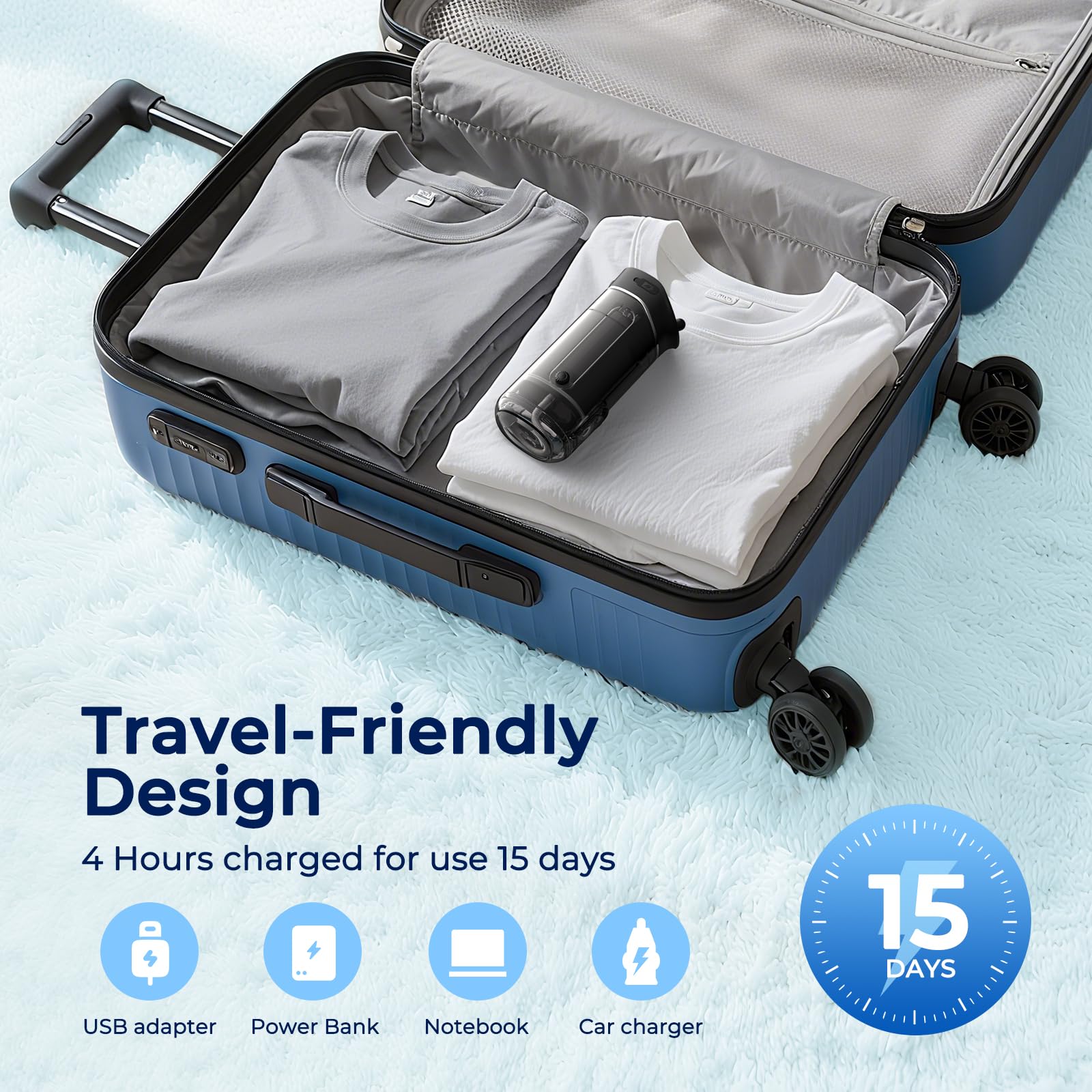 IPX7 waterproof cordless operation for shower use