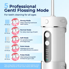 Ultra-portable travel-ready design of FOMIS water flosser