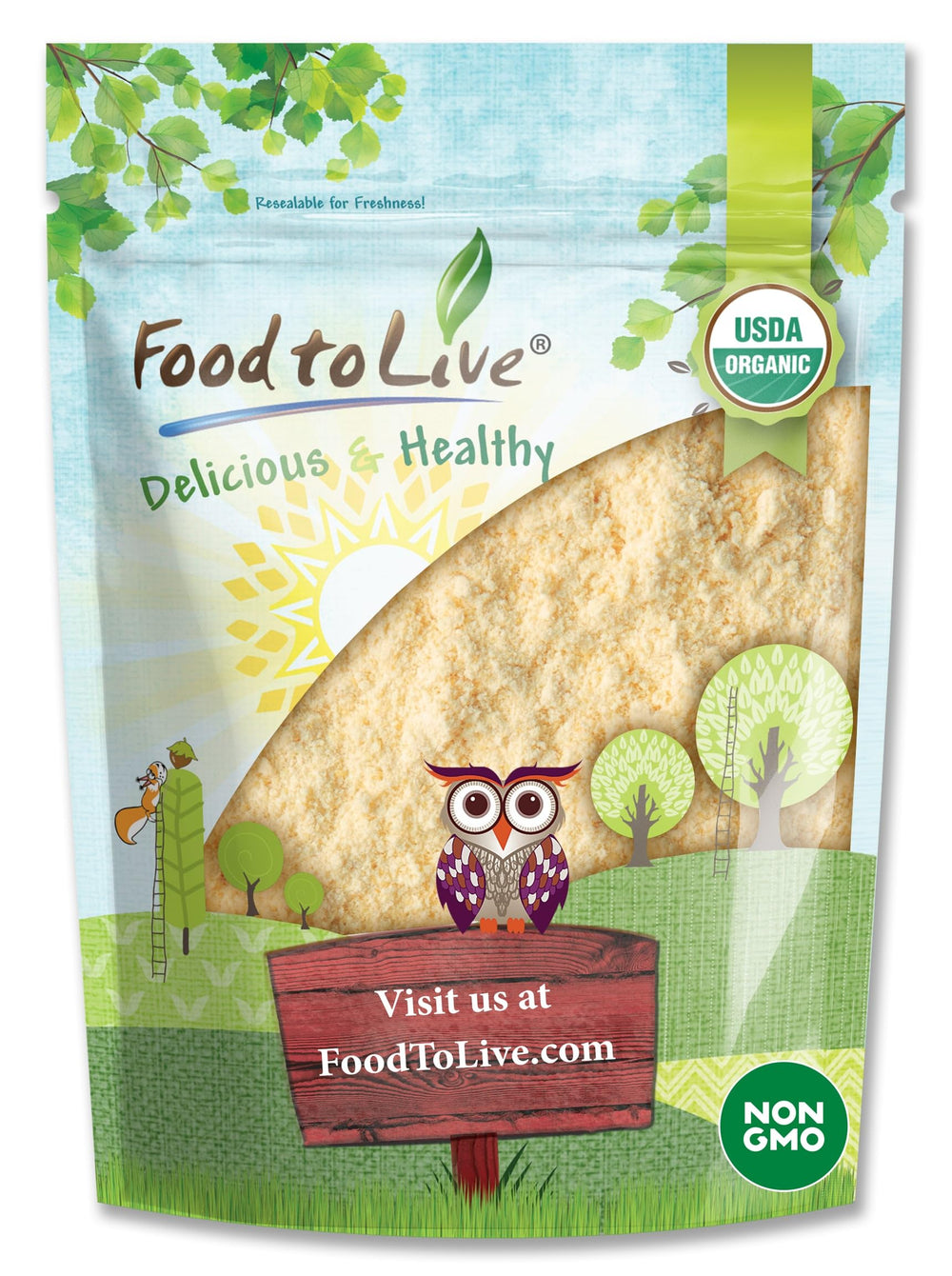 Food to Live Organic Yellow Pea Protein Powder 3 lb bag