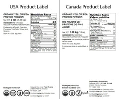 Close-up of Organic Yellow Pea Protein Powder texture